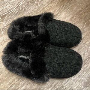 Nine West Black Memory Foam Slippers